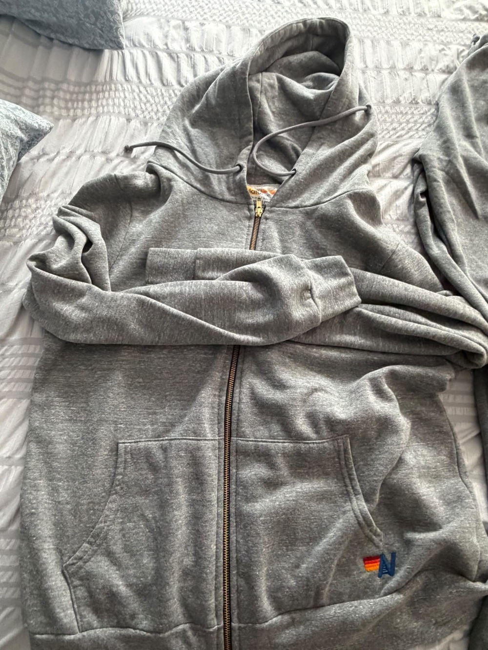 Aviator Nation Heather Grey Full-Zip Hoodie And Pants